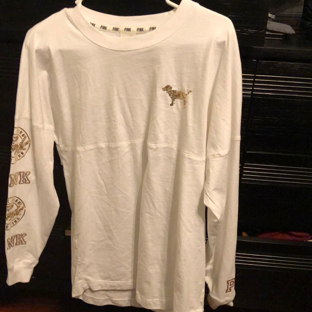 White sparkle varsity crew
